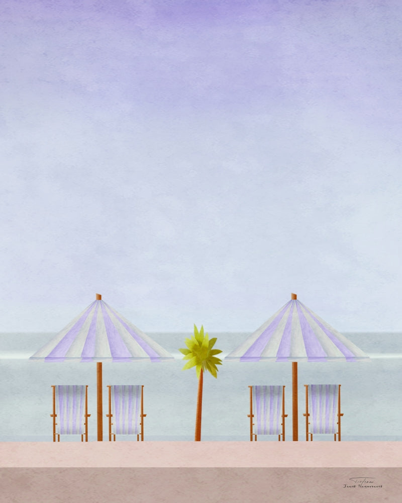 Bathers and Coast 11B Poster Print by Joost Hogervorst, showcasing a serene coastal scene.