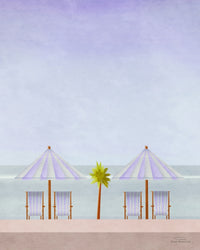 Bathers and Coast 11B Poster Print by Joost Hogervorst, showcasing a serene coastal scene.