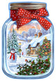 Christmas Glass Jar Poster Print by Steve Crisp showcasing festive design.