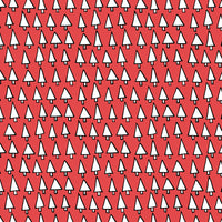 CAL TREE RED Poster Print by Sharon Turner featuring a vibrant red tree.