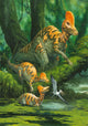 Duck Billed Dino and Young Poster Print by John Francis