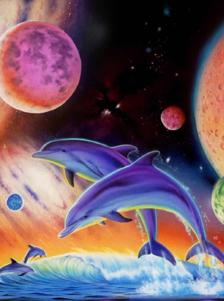 Cosmic Ocean 2 Poster Print by Robin Koni featuring vibrant ocean colors