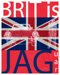 Travel BRIT IS 02 Poster Print by Joost Hogervorst, vibrant travel-themed artwork.