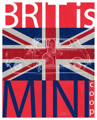 Travel BRIT IS 03 Poster Print by Joost Hogervorst - vibrant travel art.