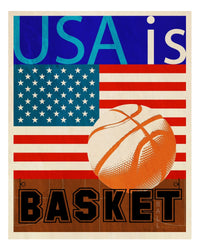 USA IS Basketball Poster Print by Joost Hogervorst