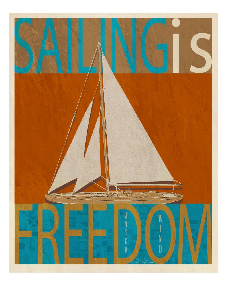 Sailing Is Freedom Poster Print by Joost Hogervorst