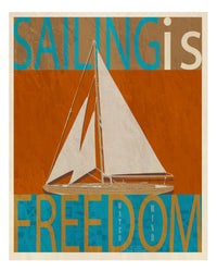Sailing Is Freedom Poster Print by Joost Hogervorst