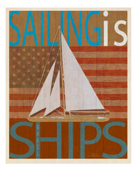 SAILING IS Model I Art Print by Joost Hogervorst