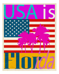 USA IS Florida Poster Print by Joost Hogervorst showcasing vibrant Florida landscapes.
