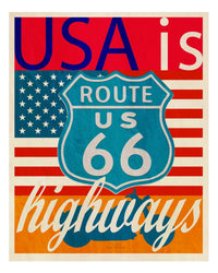 USA IS Highways Poster Print by Joost Hogervorst showcasing American roadways