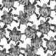 Turtle Party black and white poster print by Sharon Turner, showcasing a whimsical gathering of turtles.