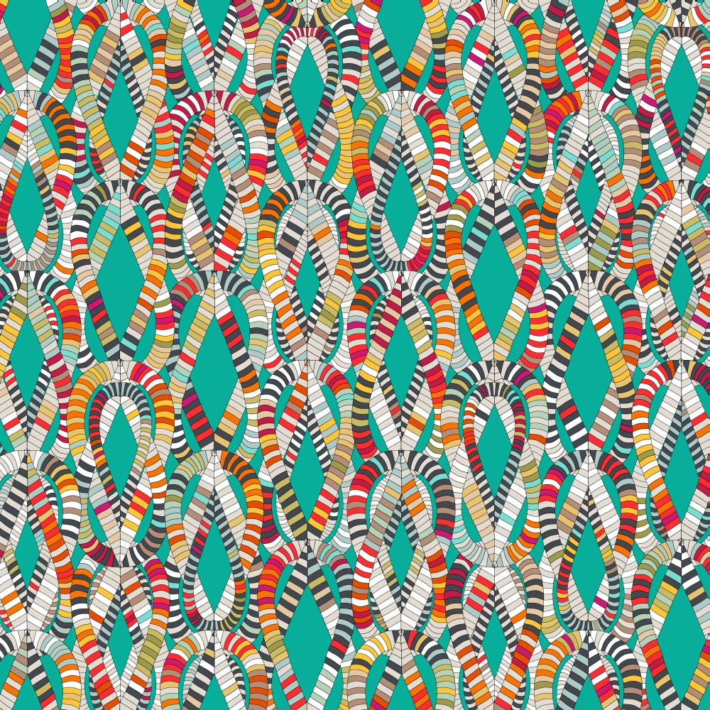 Knot Drop Turquoise Poster Print by Sharon Turner