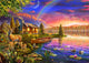 Lakeside Cabin Poster Print by Adrian Chesterman, serene nature scene.