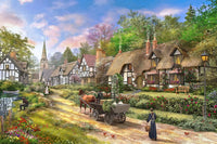 Peasant Village Variant Poster Print by Dominic Davidson showcasing serene landscapes.