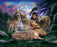 Dreamcatcher Variant 1 Poster Print by Robin Koni, showcasing vibrant colors and intricate design.