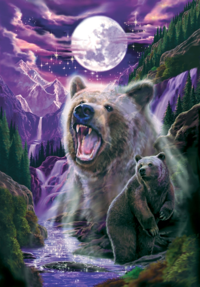 Bear Spirit Poster Print by Robin Koni showcasing a powerful bear in nature.