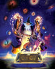 Wizard Dragon Spell Poster Print by Andrew Farley featuring a mystical dragon and wizard.