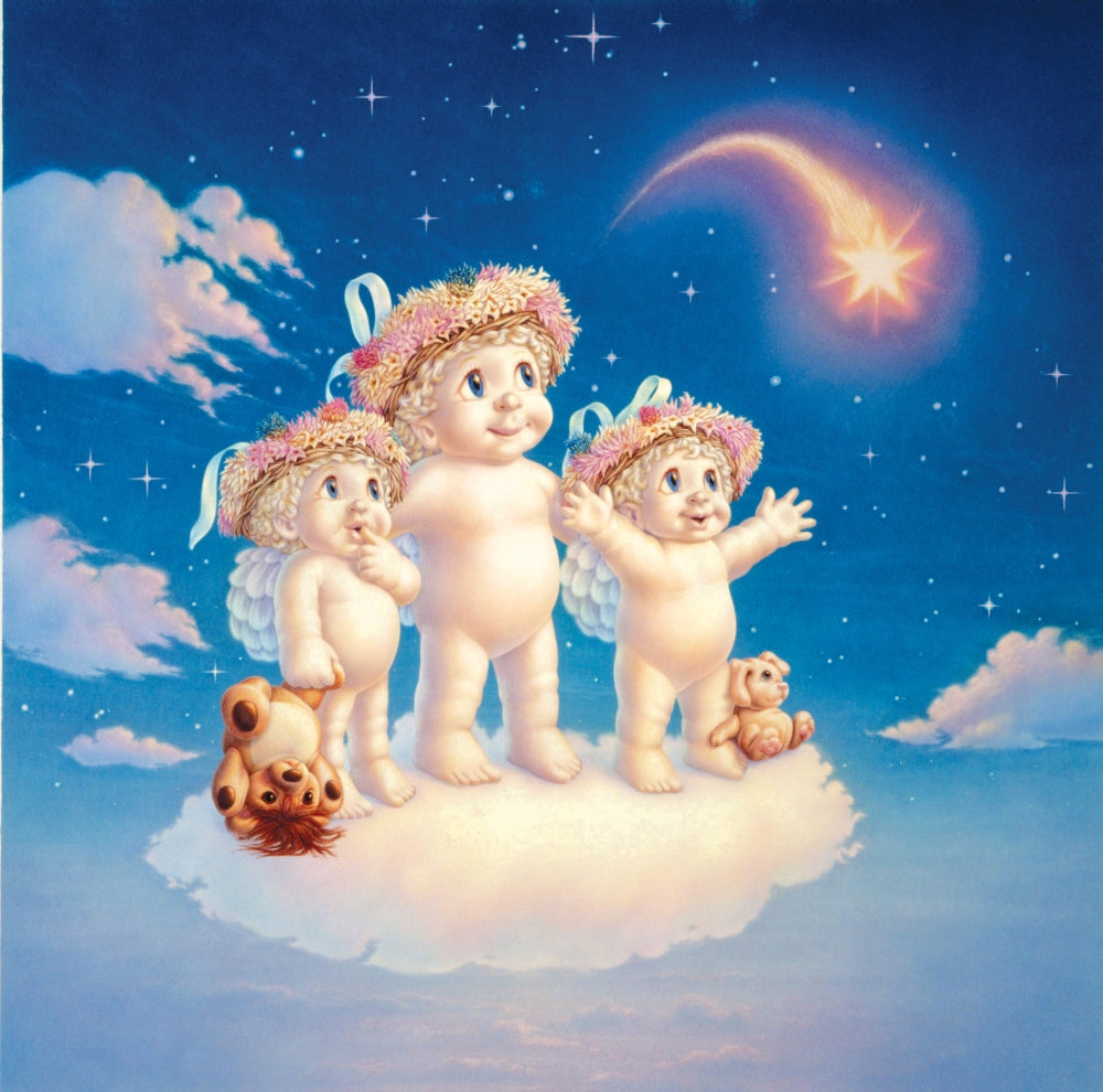 Shooting Star Poster Print by Andrew Farley showcasing a celestial scene.