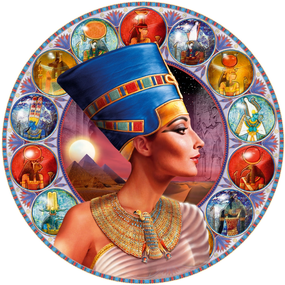 Nefertiti Poster Print by Andrew Farley showcasing ancient Egyptian beauty.