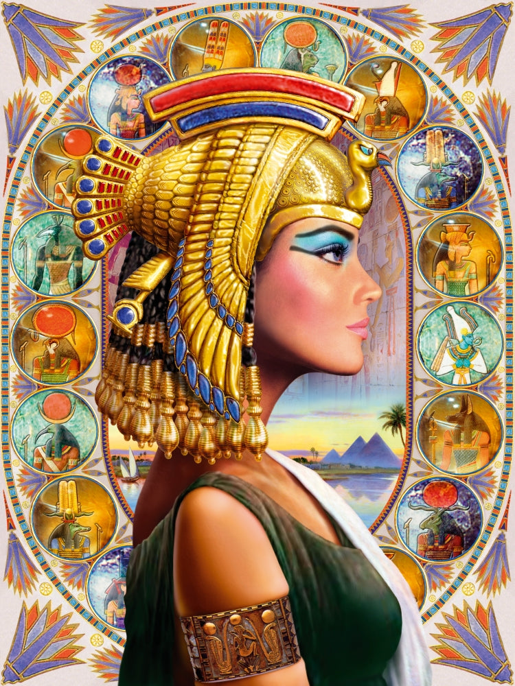 Nefertari Poster Print by Andrew Farley showcasing ancient Egyptian art.