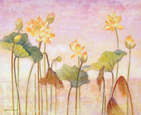 Yellow Lotus Poster Print by Ailian Price, vibrant floral art.