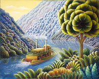 Lazy River Poster Print by Andy Russell showcasing serene nature scenery.