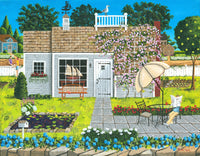 Cape Cod Summer Poster Print by Art Poulin, vibrant coastal scene.