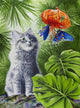 Curious Kiwi Poster Print by Carolyn Steele featuring a vibrant kiwi bird illustration.