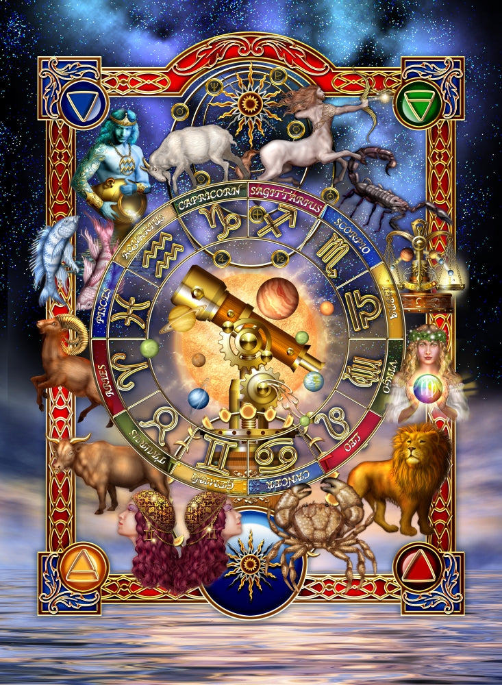 Astrology Art Print by Ciro Marchetti showcasing celestial designs