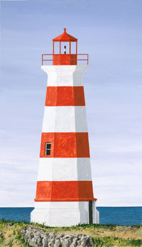 Lighthouse Brier Island Poster Print by Art Poulin showcasing coastal beauty.