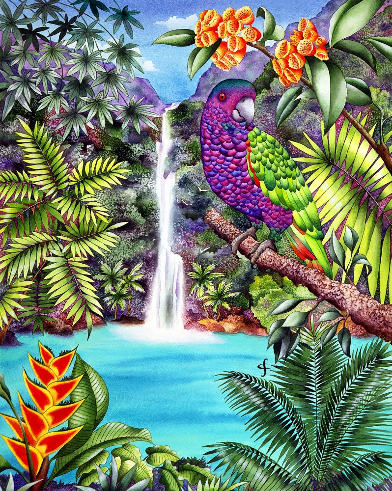 Imperial Paradise Poster Print by Carolyn Steele showcasing serene landscape.
