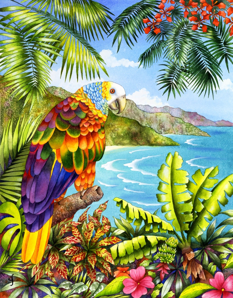 Vinnie's Vista Poster Print by Carolyn Steele showcasing serene landscape