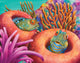 Seaweed Blennies Poster Print by Carolyn Steele showcasing colorful marine life.