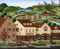 Moose Stroll Down Main Street Poster Print by Art Poulin
