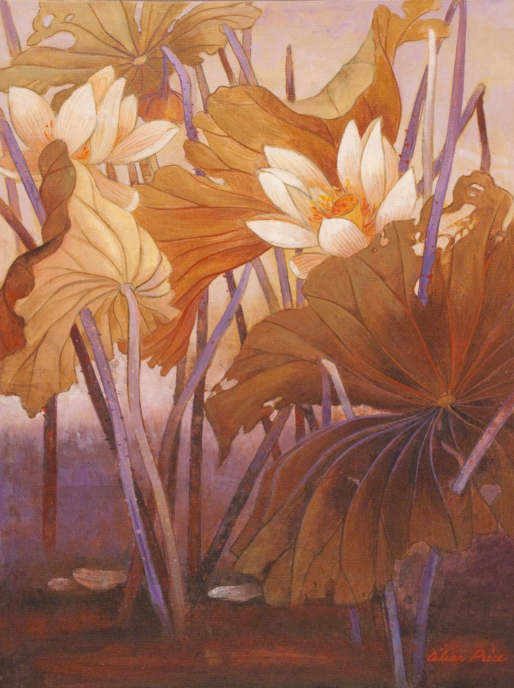 Morning In Autumn Poster Print by Ailian Price showcasing vibrant autumn colors.