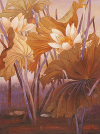 Morning In Autumn Poster Print by Ailian Price showcasing vibrant autumn colors.