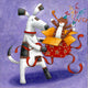Surprise Poster Print by Peter Adderley featuring vibrant colors and imaginative design.