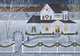 Christmas Dinner and Grandma's Poster Print by Art Poulin, festive holiday artwork