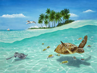 Breezin poster print by Carolyn Steele featuring serene artwork.