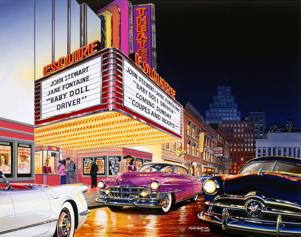 Esquire Theatre Poster Print by Bruce Kaiser