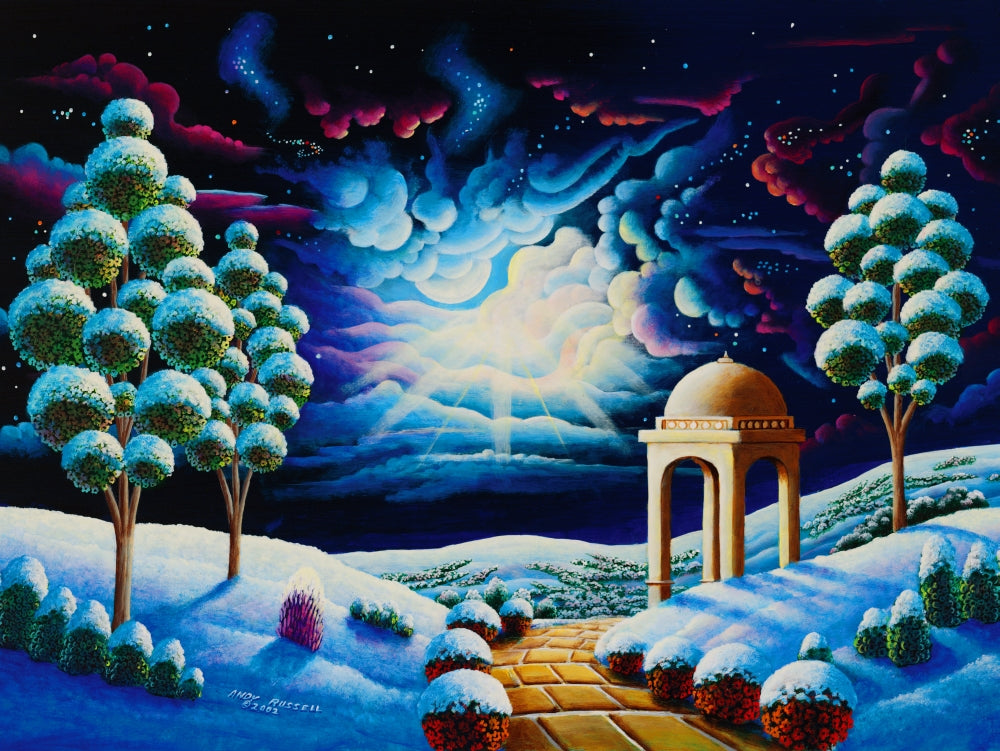 Illumination 2 Poster Print by Andy Russell featuring vibrant colors and light interplay.
