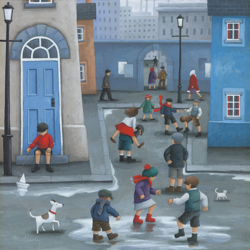 Leap Frog Art Print by Peter Adderley, vibrant and playful design.