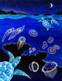 Night Life Poster Print by Carolyn Steele showcasing vibrant city nightlife.