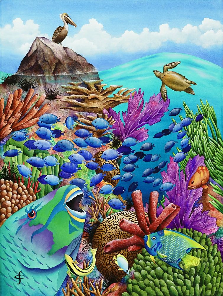 Summer School Poster Print by Carolyn Steele showcasing vibrant summer themes.
