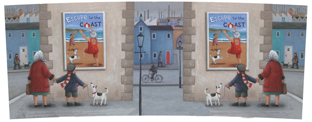 Escape To The Coast 2 Poster Print by Peter Adderley, coastal landscape art