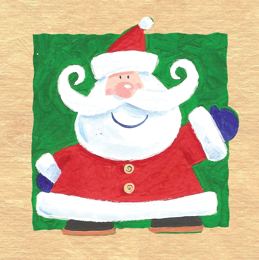 Santa Design Poster Print by Peter Adderley, perfect for holiday décor.