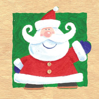Santa Design Poster Print by Peter Adderley, perfect for holiday décor.