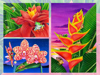 Frog Multipic Poster Print by Carolyn Steele showcasing vibrant colors and details.