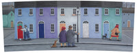 Life In A Northern Town Poster Print by Peter Adderley, vibrant landscape artwork.