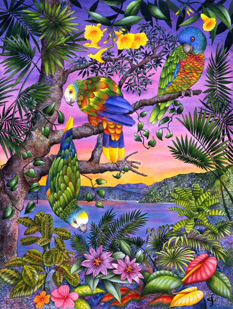 Happy Hour Poster Print by Carolyn Steele featuring vibrant colors and joyful themes.